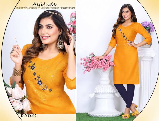 Riyaa Charmi Cotton Printed Regular Wear Designer Kurti Collection